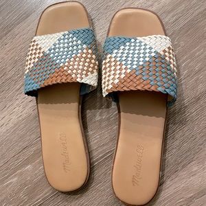 Madewell Leather Braided Slides